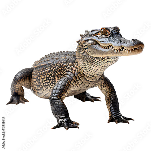 crocodile cutout   alligator wild animal  isolated on white and transparent background
