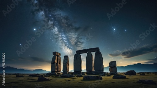 Stonehenge at night photo