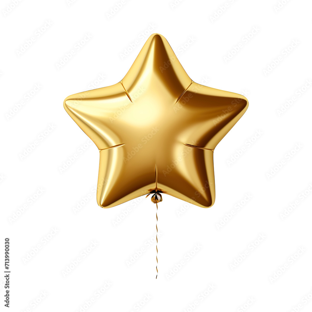 Gold star balloon isolated on transparent background Remove png ...