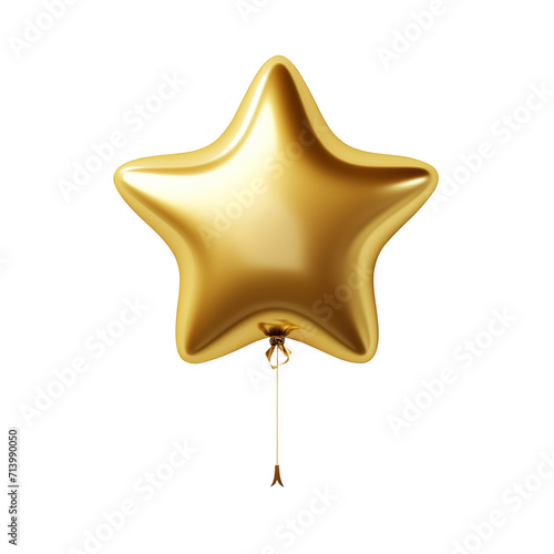 Gold star balloon isolated on transparent background Remove png  Clipping Path  pen tool