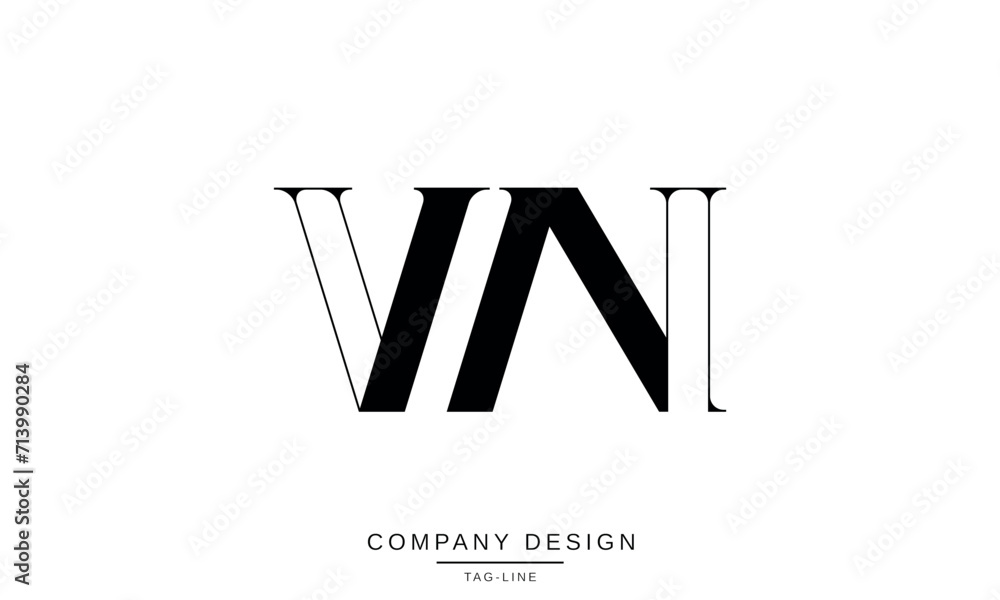 WN, NW, Abstract Letters Logo Monogram WN, NW, Abstract Letters Logo Monogram