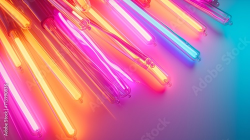 Neon Elegance: Glowing Lines of Colorful Light