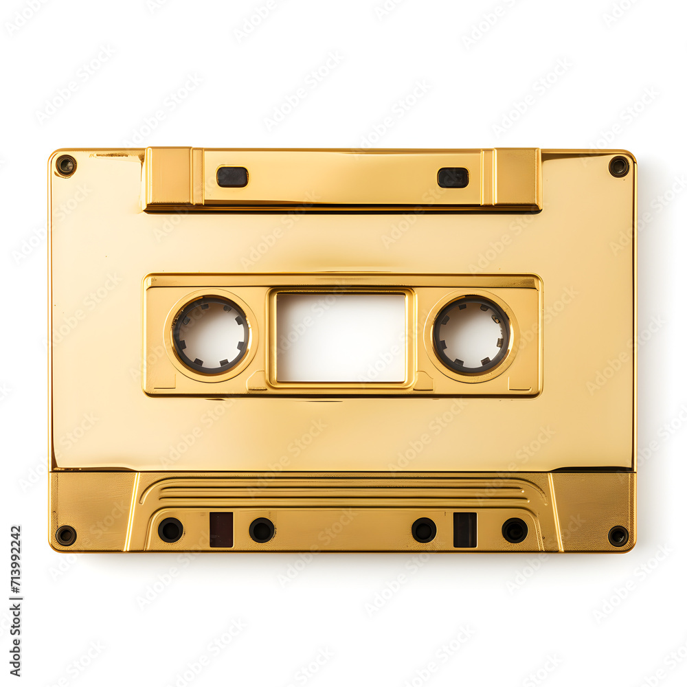 Obraz premium Gold Cassette tape 