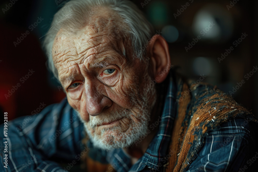 Elderly Man with a Lifetime of Stories