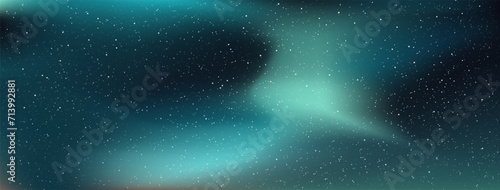 Astrology horizontal high quality background galaxy illustration with night shining starry sky and northern lights.