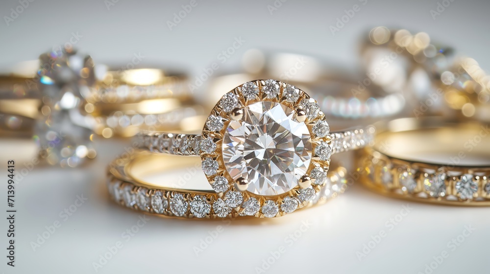 Marital Elegance: Fashionable Gold Diamond Ring Marital Elegance: Fashionable Gold Diamond Ring