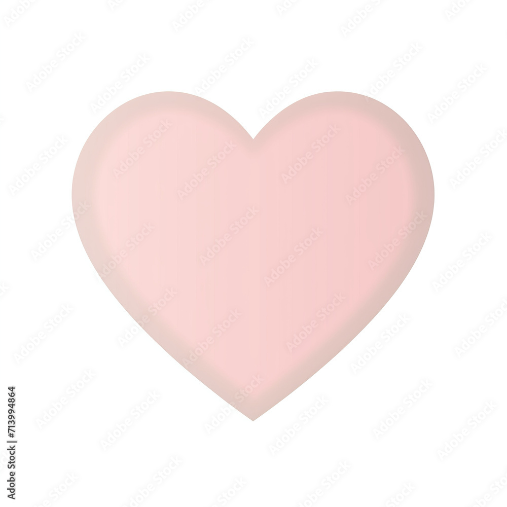 greeting card Photo frame with light pink heart and love emoji icon, illustrations 
