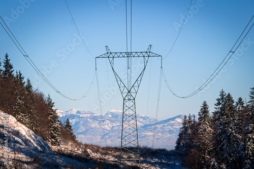 A power line to the mountains