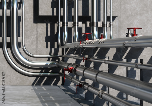 Industrial background. Buil...