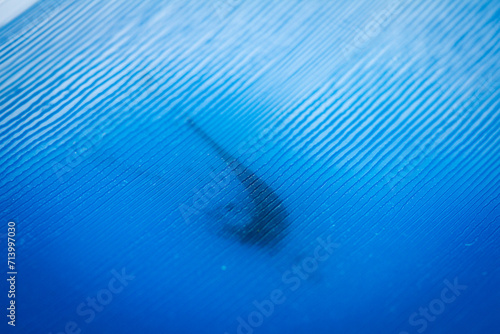 Macro shot of blue marbled vinyl record