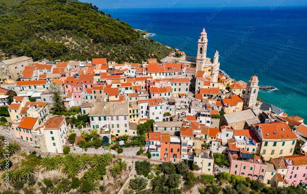 The village of Cervo on the Italian Riviera, Liguria, Italy