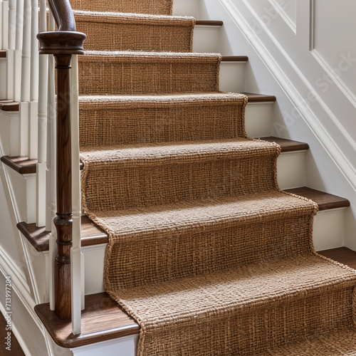 Textured Sisal Stair Runner: Durable and Stylish