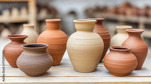 clay pots on the market © Shahista