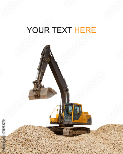 Crawler excavator on rocks....