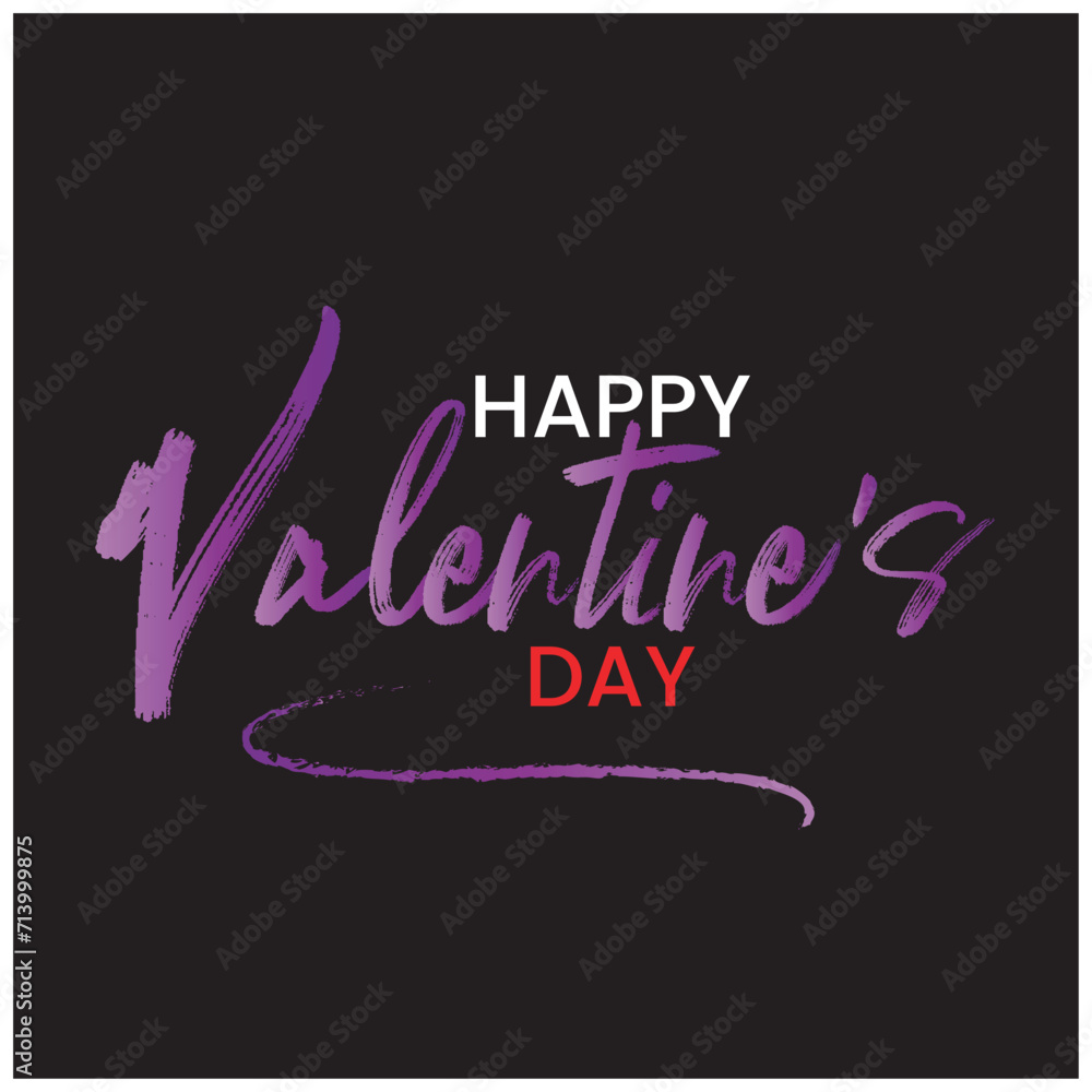 Happy Valentine's Day typography with handwritten calligraphy text, isolated vector design Happy Valentine's Day typography with handwritten calligraphy text, isolated vector design