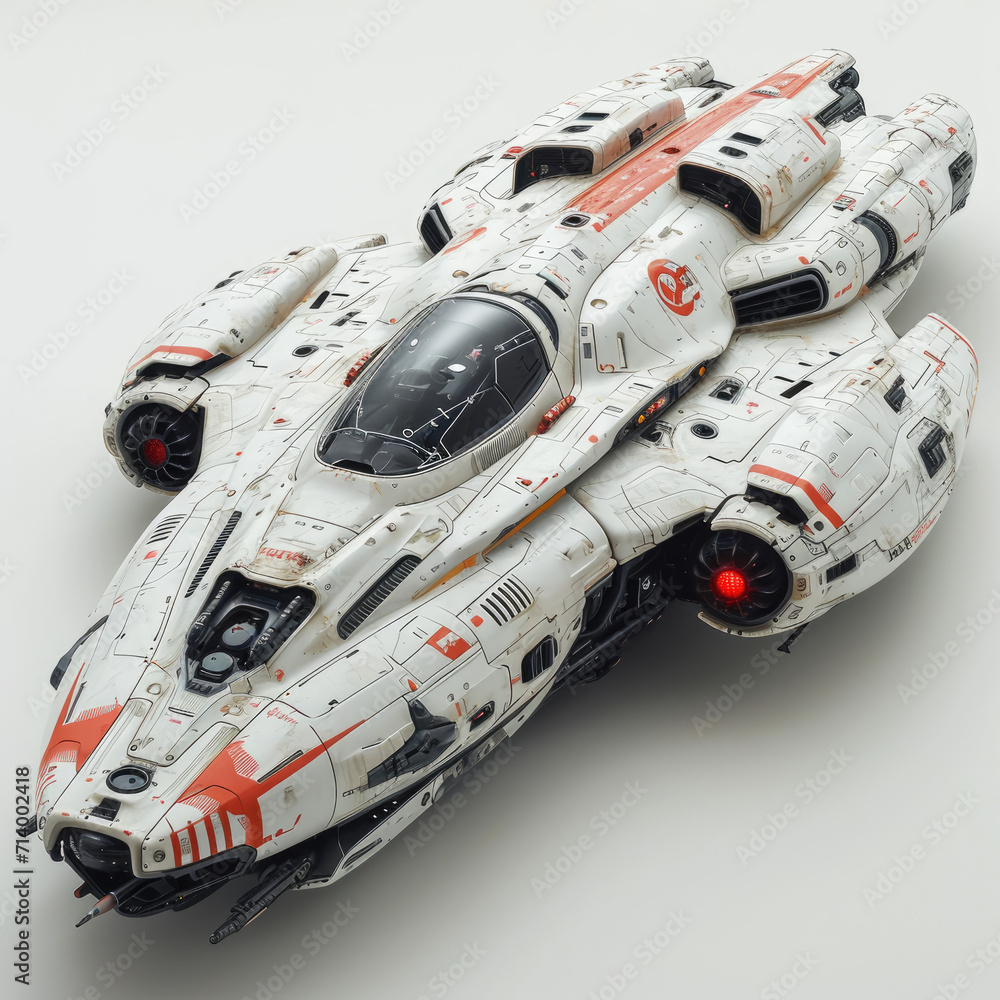 Solo Model Spaceship: A Grey and White Galactic Voyage Solo Model Spaceship: A Grey and White Galactic Voyage