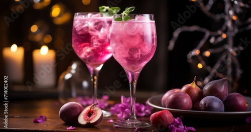 A twist of plum adds a touch of magic to these prosecco cocktails, creating a delightful surprise for the palate