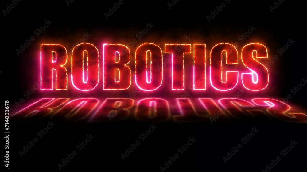 3d robotics text technology earth map animation red glow 3d robotics text technology earth map animation red glow