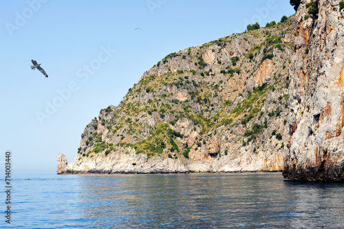 One of the forelands of Cape Palinuro, Salerno, Italy. photo