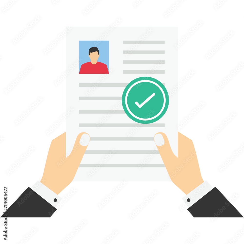 Staff selection from resume, Vector illustration in flat style
Staff selection from resume, Vector illustration in flat style