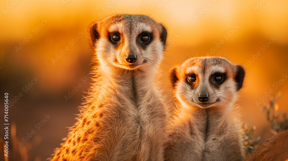 Fototapeta premium A family of meekest standing guard