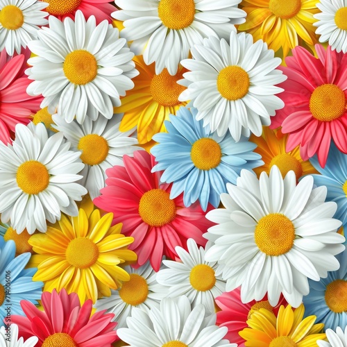 Daisy Delight: A Beautiful and Colorful Floral Background