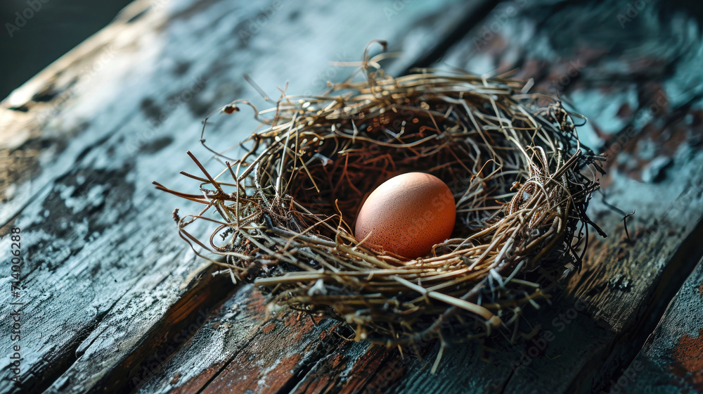 Birds Nest With Two Eggs, A Symbol of New Life Birds Nest With Two Eggs, A Symbol of New Life