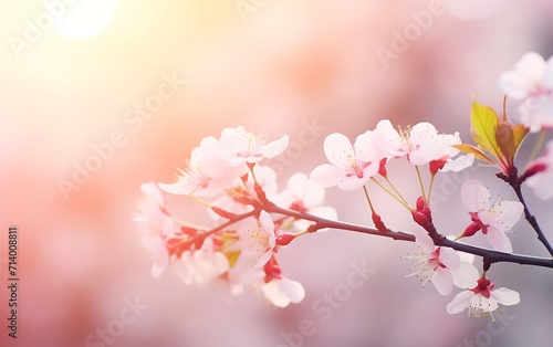 Cherry blossom in spring time with soft focus