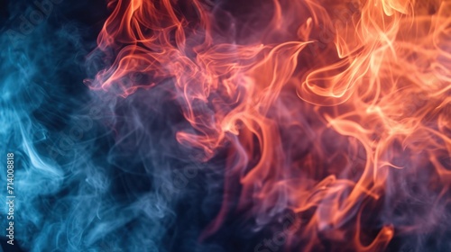 close up of fire smoke 