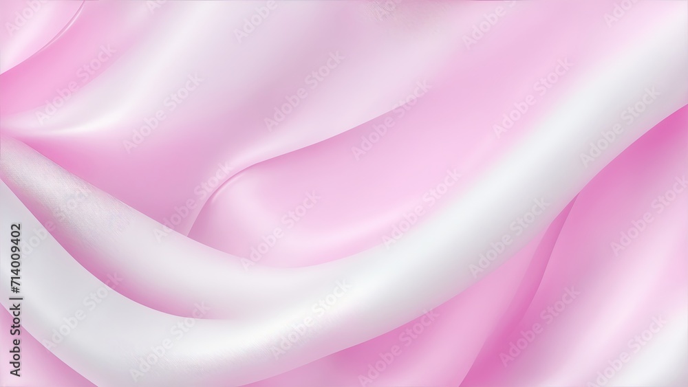 Obraz premium Soft pastel Pink shiny satin silk swirl wave background