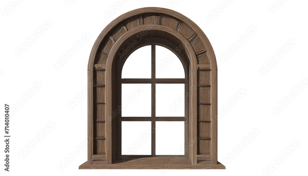Wooden window isolated on transparent background. Wooden window isolated on transparent background.