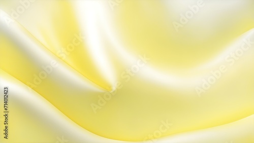 Soft pastel yellow shiny satin silk swirl wave background