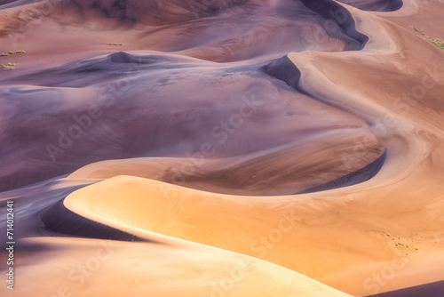 Details of sand dunes in Greand Sand Dunes National Park in Colorado, USA photo