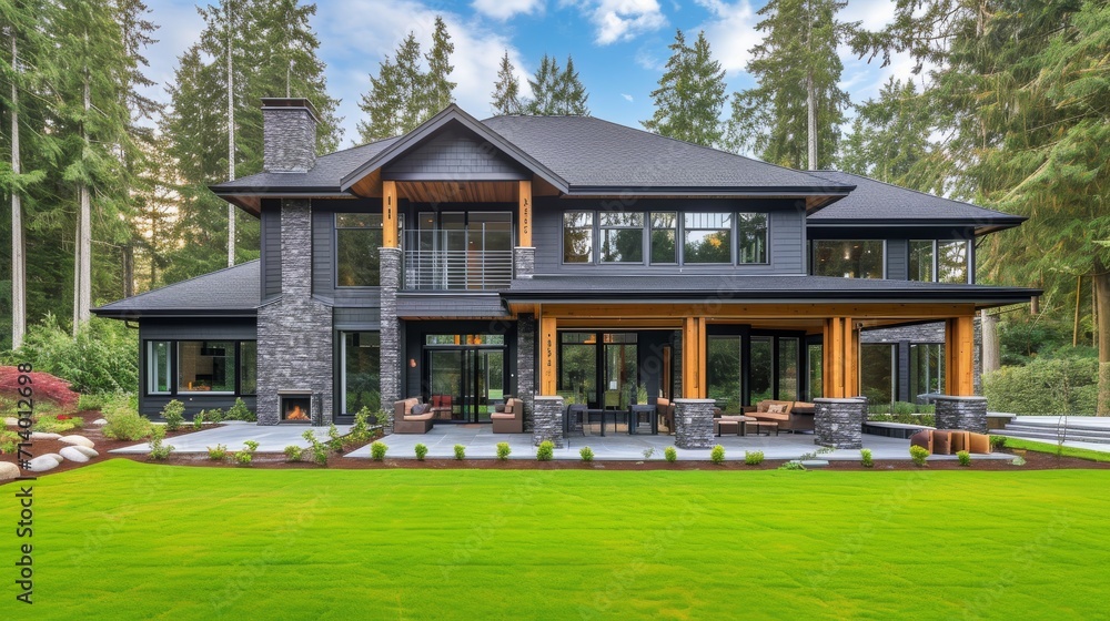 New luxury home with large porch New luxury home with large porch