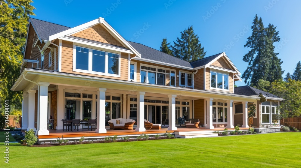 New luxury home with large porch New luxury home with large porch