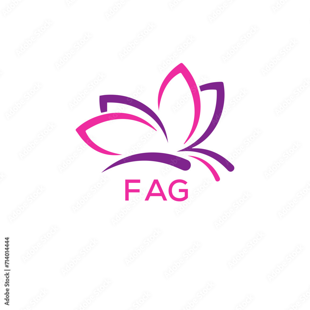 FAG Letter logo design template vector. FAG Business abstract connection vector logo. FAG icon circle logotype.
