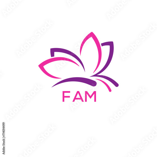FAM Letter logo design template vector. FAM Business abstract connection vector logo. FAM icon circle logotype. 