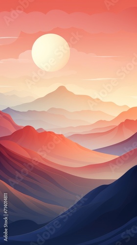 Abstract contemporary aesthetic backgrounds landscapes in soft tones. ai generated