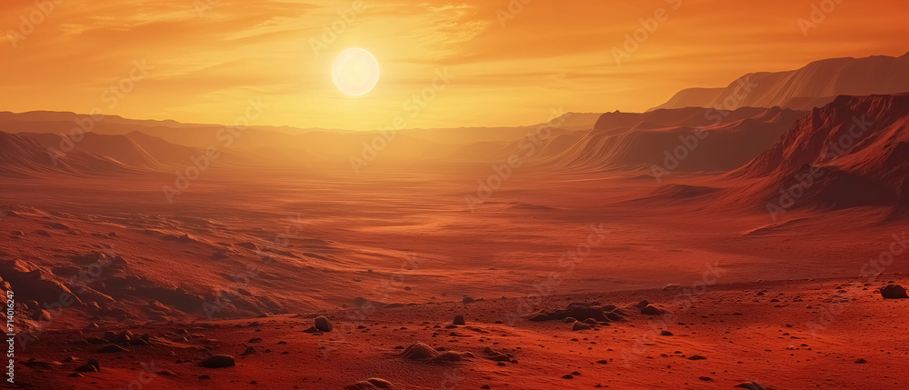 Planet mars 3d illustration, orange red eroded mars surface Planet mars 3d illustration, orange red eroded mars surface