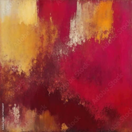 Abstract rough maroon and multicolored oil brushstroke painting texture background