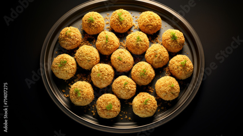 A tray of golden and crispy falafel, a beloved snack during Ramadhan