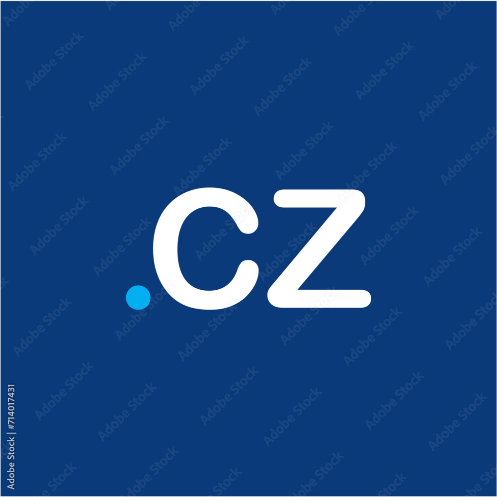 CZ Initial logo management company luxury premium trendy - obrazy, fototapety, plakaty 
