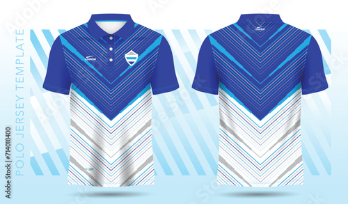 blue polo sport jersey mockup design