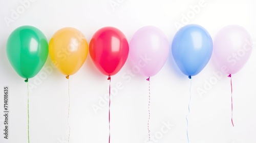 colorful balloons on a white background