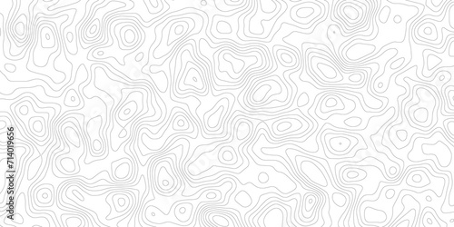Topographic map background geographic line map with elevation assignments. Modern design with White background with topographic wavy pattern design.paper texture Imitation of a geographical map shades © Sajjad