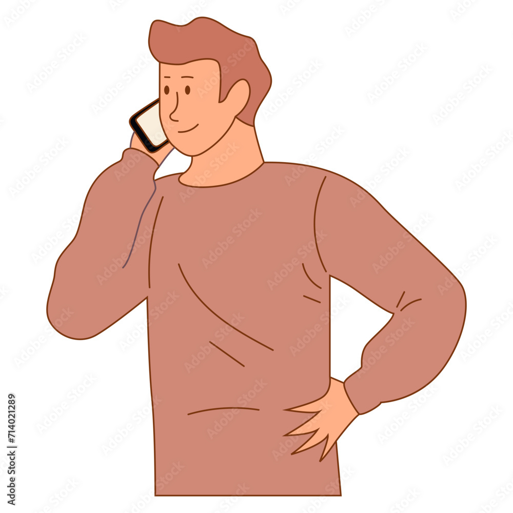 Fototapeta premium People Phone Illustration