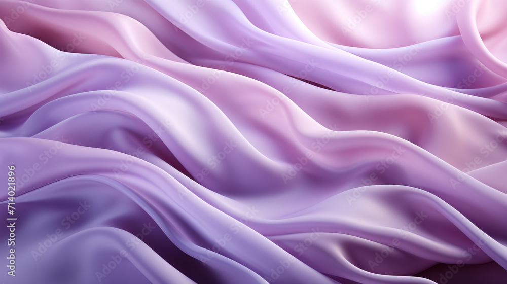 Lilac Elegance: A Flowing Swirl of Pastel Silk, Creating a Calming and Gentle Background. Product Presentations. 3D Rendering Lilac Elegance: A Flowing Swirl of Pastel Silk, Creating a Calming and Gentle Background. Product Presentations. 3D Rendering