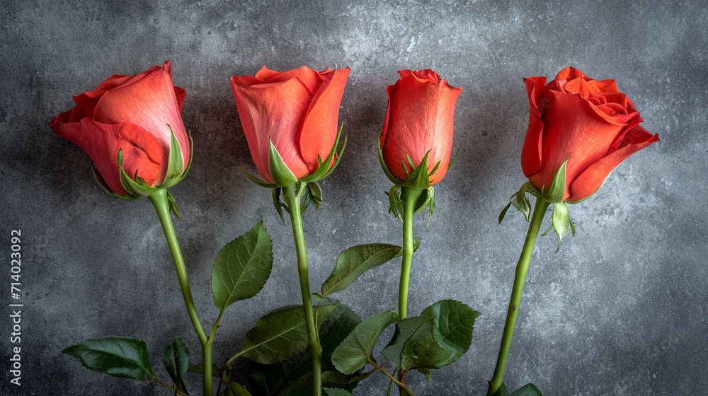 Fototapeta premium bouquet of red roses