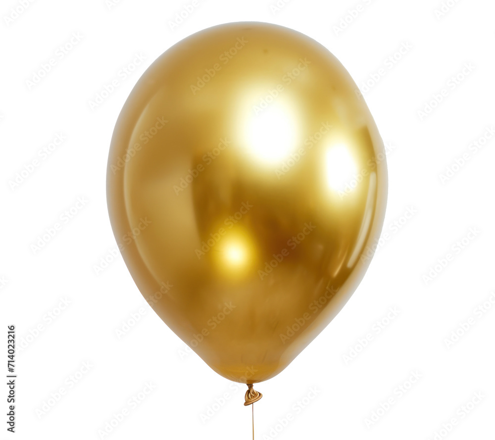 a gold balloon isolated