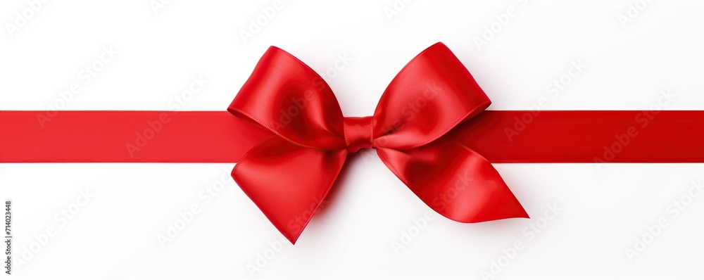 red ribbon on white background red ribbon on white background